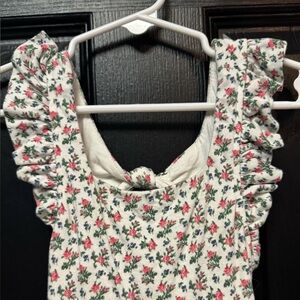 Polo by Ralph Lauren Floral Kids Dress - White and Pink